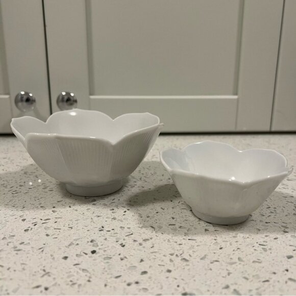 Other - Vintage 1960s HOMCO White Lotus Flower Bowls - Dessert,Dips,Snacks - Set of 2